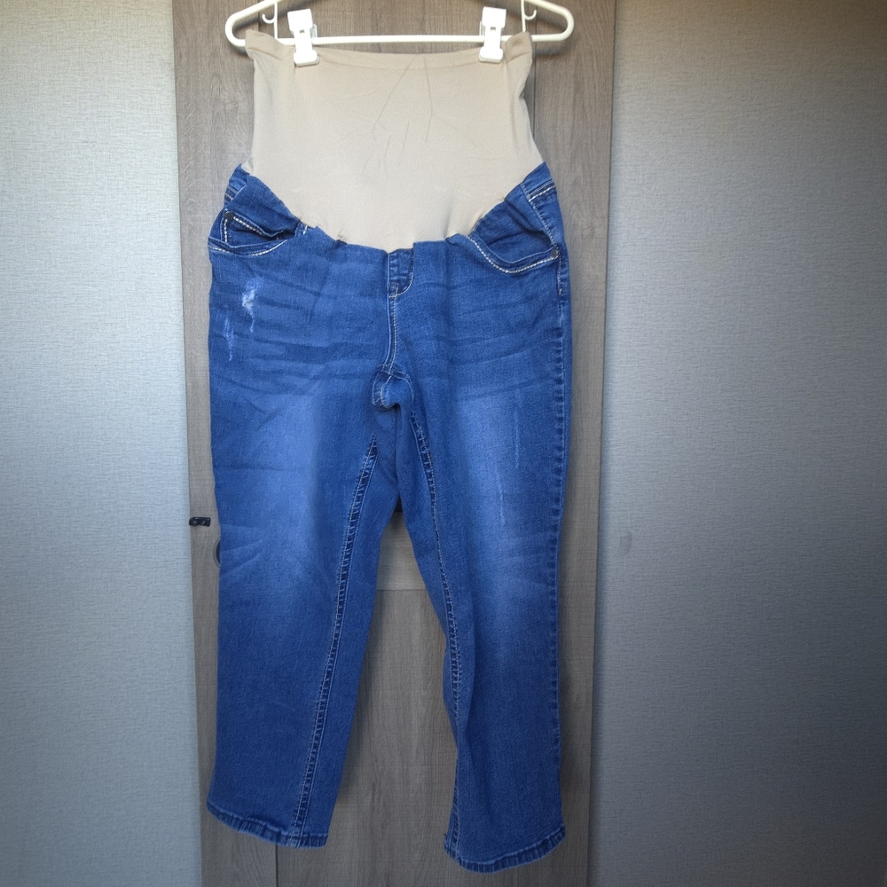Indigo Blue Maternity Jeans 2X Denim